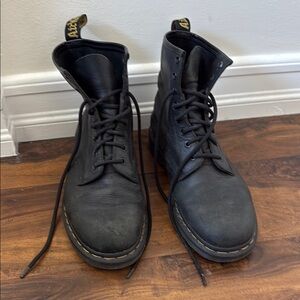 Dr. Martens 1460 Greasy Leather Black Boots (W 10)